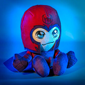 Bleacher Creatures Marvel Magneto 8" Plush Toy - Soft Chibi Inspired, Crystal Velboa Polyester, Ideal for Collectors and Fans
