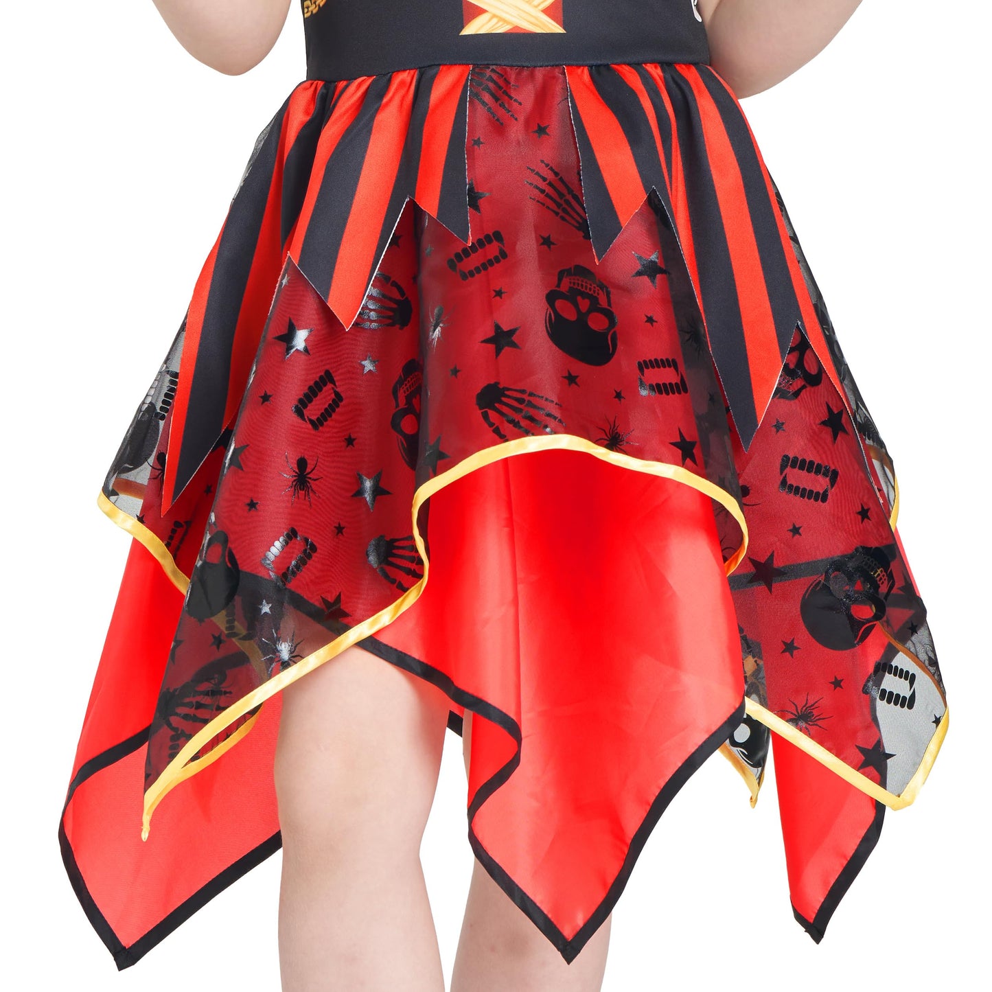Ikali Girls Pirate Costume With Hat Accessories, Buccaneer Princess Fancy Dress Outfit For Kids 8-10 Years Themed Party Role Pla
