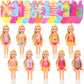 Zita Element 16 Pcs 5.3 Inch - 6 Inch Girl Doll Clothes And Accessories - 3 Dresses, 3 Swimsuits, 2 Shoes, 5 Outfits Hangers, 1 Skateboard, 1 Glasses And 1 Toy Dog