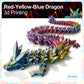 Meet Gladness 24 In 3D Printed Dragon, 24Inch Dragon,3D Dragon Toy,Large Dragon Present,Ariculated Crystal Dragon(Yellow Red Blu