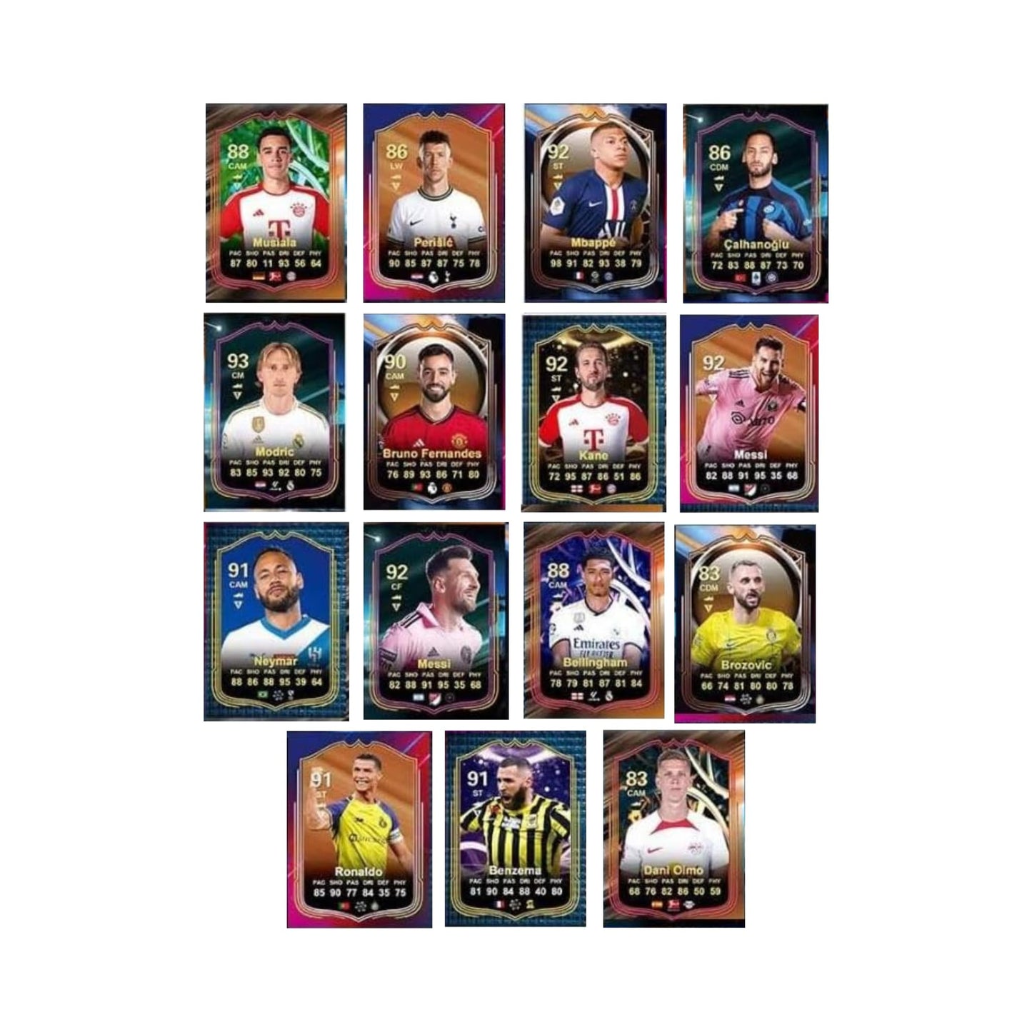 Soccer Trading Cards 2025 | 6 Packs - 48 Collectible Cards for Fans Mystery Cards Packs Contain Random enhanced Cards in Each Set - Try & Collect Them All - Great Gift!