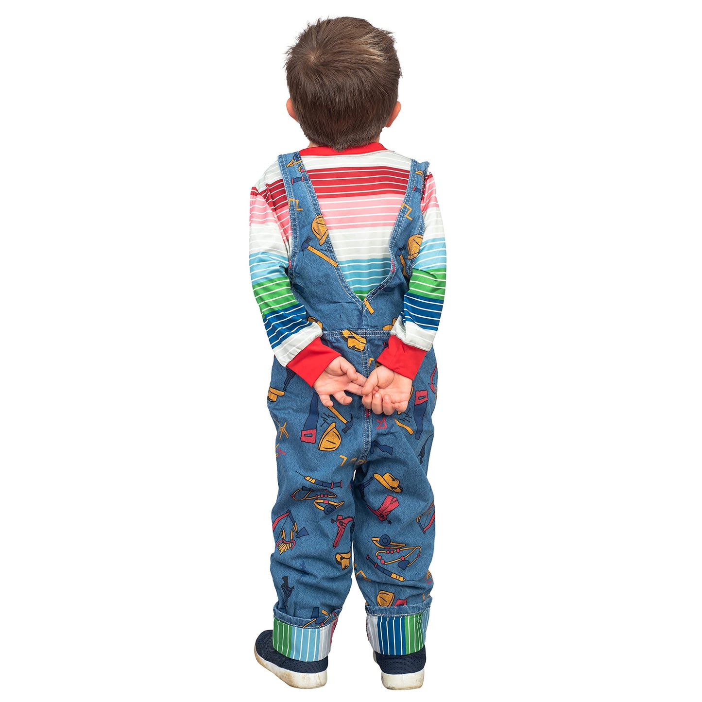 Chuckie Good Guy Doll Kids Costume Set Long Sleeve Shirt And Overalls Childrens Halloween Cosplay