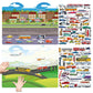 3D Transportation Puffy Sticker Play Set Kids 2-4 Toys Gifts Sticker Book Vehicles Cars Window Clings Decals For Toddlers Airplane Transportation Party Supplies Decorations 100 Reusable Puffy Stickers