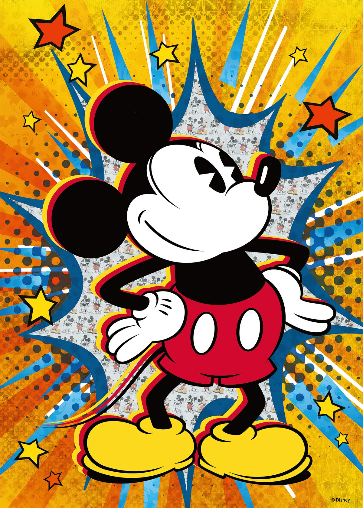 Ravensburger Retro Mickey Mouse 1000 Piece Jigsaw Puzzle For Adults - Every Piece Is Unique, Softclick Technology Means Pieces Fit Together Perfectly