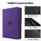 enhanced Zip Card Binder  Fabmaker 9 Pocket Trading Card Binder  PU Cover Zipper Card Collection Album  Sturdy 360 Side-Loading Card Folder Holder for MTG  TCG  Game Cards  Sports Cards  Purple