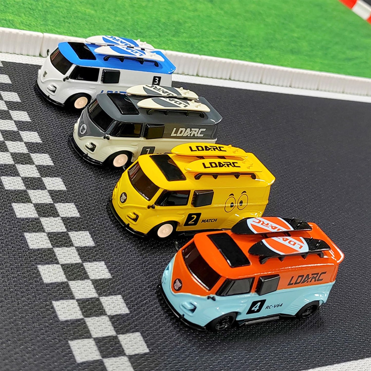 LDARC 1:64 Scale Mini RC Sports Car 2.4Ghz Ideal for Racing Enthusiasts, Racing Remote Contrl Car Model with RGB Lights Comes wi