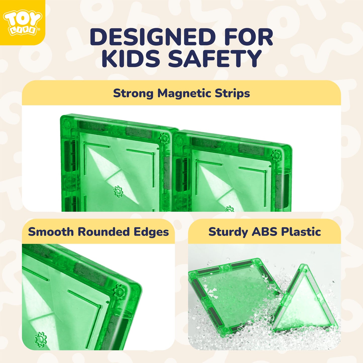 Toy Life Magnetic Tiles For Toddlers 3-5 56 Pcs Magnet Blocks For Kids Ages 4-8 Stem Magnet Tiles Toys Building Tile Christmas Birthday Gift For Boys And Girls