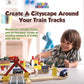 Play Build Wooden Train Set, Complete Toddler Train Set, Interactive Play & Learn Set, Creative Wooden Train Track Design, Premium Quality, Ages 3+ (100 Piece Set)