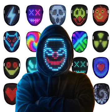 Mr.Pang LED Mask Light up Mask with Gesture Sensing, Cool Face Transforming Mask, Perfect Gifts for Halloween Christmas Birthday