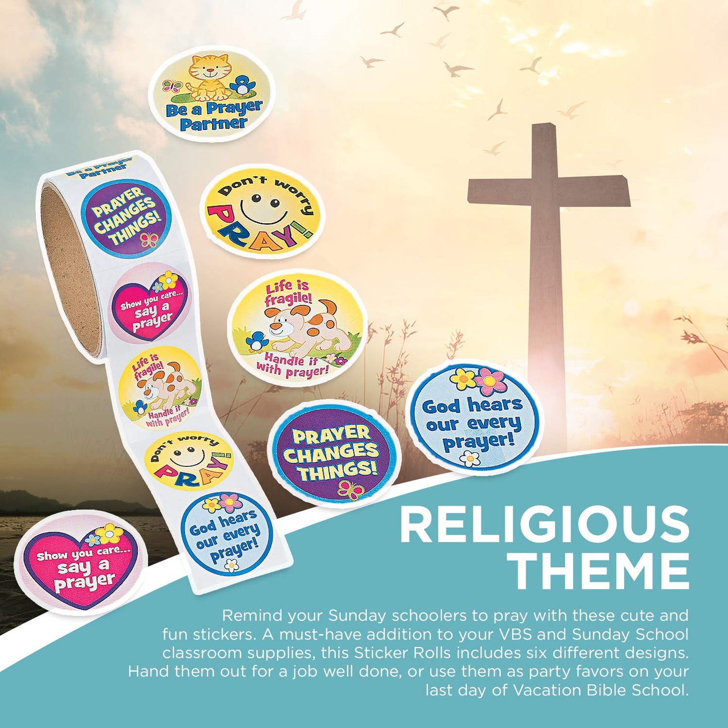 Fun Express Prayer Roll Stickers