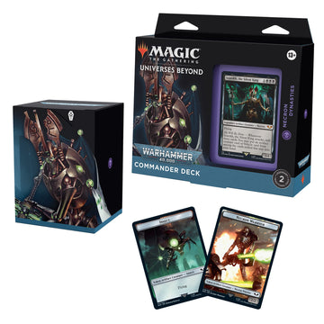 Magic The Gathering Commander Deck - Warhammer 40,000 Necron Dynasties, Multicolor, Model D07870000, Paper Material
