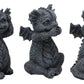 Ebros Whimsical Three Wise Dragon Hatchlings See Hear Speak No Evil Baby Dragons Collectible Figurine Miniature Set 3.5' Tall Each Dungeons And Dragons Medieval Renaissance Decor