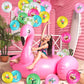 Zhanmai 50 Pcs Hawaiian Party Balloon Decorations, Aloha Tropical Luau Latex Balloons For Hawaiian Luau Party Summer Beach Birthday Tiki Bar Wedding Supplies(Happy Summer)