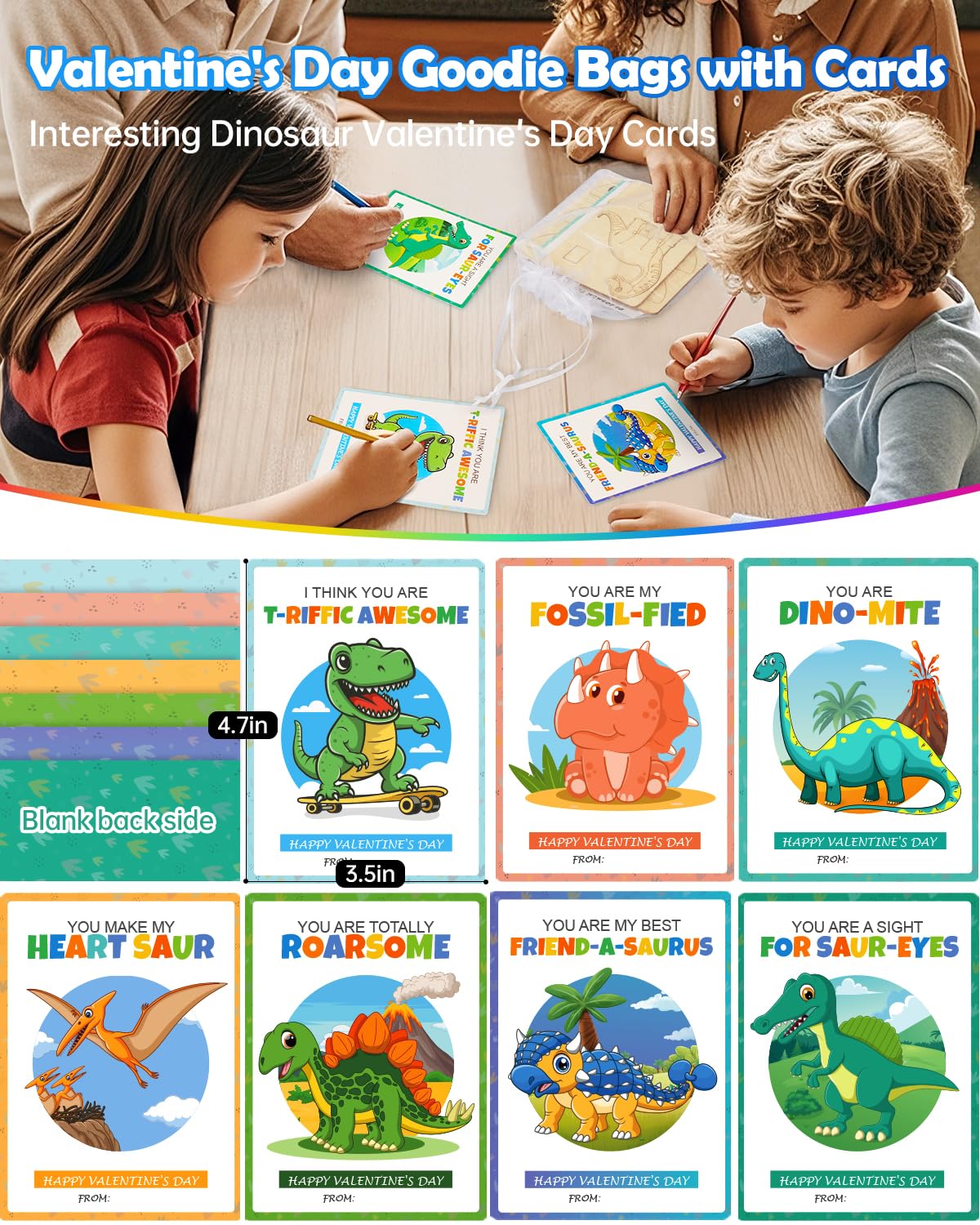 Valentines Day Gifts For Kids, 21 Packs Dinosaur Party Favors, Valentines Cards For Kids Classroom School, Building 3D Puzzles S