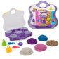Kinetic Sand, Variety Case with Beach, Neon & Shimmer Play Sand (2lbs) & 5 Tools, Storage, Sensory Toys for Kids, Back to School