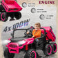 Letsgoride 24V Ride On Dump Truck, Kids Two Seater Battery Powered Truck Car W/Parent Remote Control, Electric Dump Bed, Shovel,