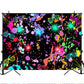 Avezano Neon Glow Abstract Graffiti Backdrop Paint Splatter Glow Party 80S 90S Themed Birthday Background Colorful Glow In The D