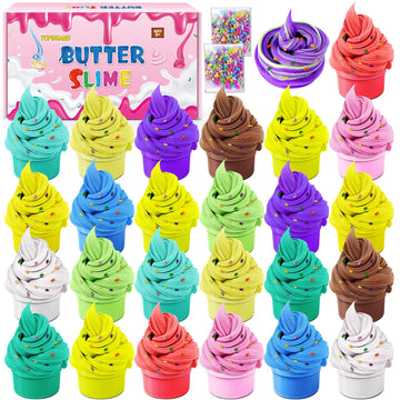 Yopinsand 25 Pack Butter Slime Kit For Kids, Slime Toys For Boys & Girls, Scented Diy Slime Toy For Party Favor, Soft And Non-St