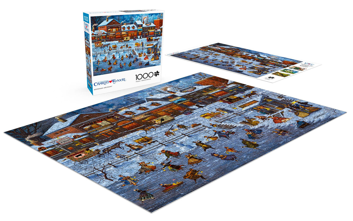 Buffalo Games 1000 Piece Jigsaw Puzzle - Bostonians and Beans, Large Size, Multicolor, Model 11511 - Perfect for Adults and Game Nights