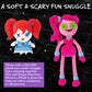 UCC Distributing Poppy Playtime Plush Toy - 8 Inch, Black, Soft Plush Material
