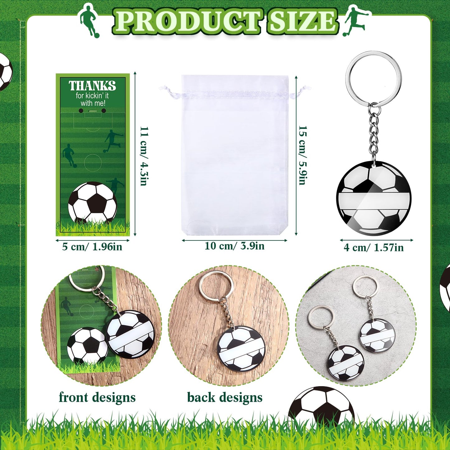 Huquary 30 Sets Sport Keychain Team Party Favors Acrylic DIY Name Keychains Soccer Softball Baseball Keychain Gift for Birthday