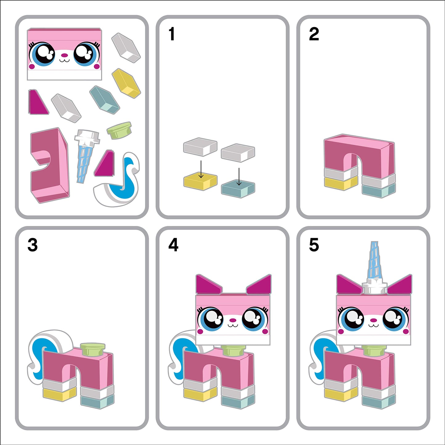 Lego Movie 2 Unikitty Staticker - Non-Adhesive, Static Cling Wall Decor for Bedroom, Game Room