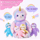 Ikasa Mommy Sloth Stuffed Animal Mom And Baby Plush Toy,Cute 20' Soft Small Fluffy Mama Family Set With Little Mini Babies,Gifts For Kids