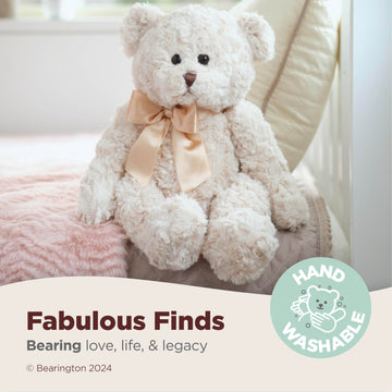Bearington Huggles, 16 Inch Creamy White Teddy Bear Stuffed Animal, Makes A Great Gift For Birthday, Anniversary, Holiday, Or Gr