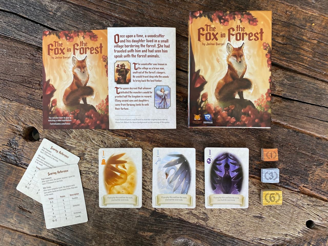 Renegade Game Studios - The Fox in the Forest Card Game (0574RGS)  A Trick-Taking Game for 2 Players  Age 10 and Up  30 min Playing Time  Compact Size is Perfect for Travel  Teen & mature-themed Game Night