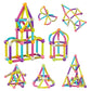 Picassotiles 50 Pcs Magnetic Building Stick Block Construction Set With Storage Bin Colorful 3D Stem Toy Blocks Bar Balls & Rods