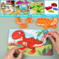 Eooleow Puzzles For Kids Ages 4-6, 4 Packs Wooden Puzzles For Toddlers 1-3, Dinosaur Toys Puzzles For Toddlers 2-4, Toddler Puzz