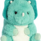 Aurora Round Rolly Pet Teya Triceratops Stuffed Animal - Adorable Companions - On-The-Go Fun - Blue 5 Inches
