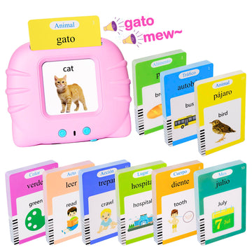 510 Spanish Flash Cards For Kids 3+ Years,Pocket Speech For Toddlers,Autism Sensory Toys,Learning Montessori Toys,Speech Therapy Toys For Kids Toddlers