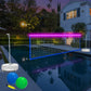 Pool Volleyball Net Set With Solar Colorful Lights, Portable Outdoor Led Light Up Volleyball Net For Pool 15Ft-32Ft Adjustable L
