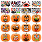96 Pieces of Mini Halloween Pumpkin Decorating Stickers,Mini Pumpkin Face Stickers for Kids Halloween Party Favors Trick or Trea