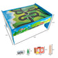 Wooden Train Set Table For Kids, Deluxe Had Painted With Tracks, Cars, Boats, And Accessories For Boys And Girls By Hey! Play!