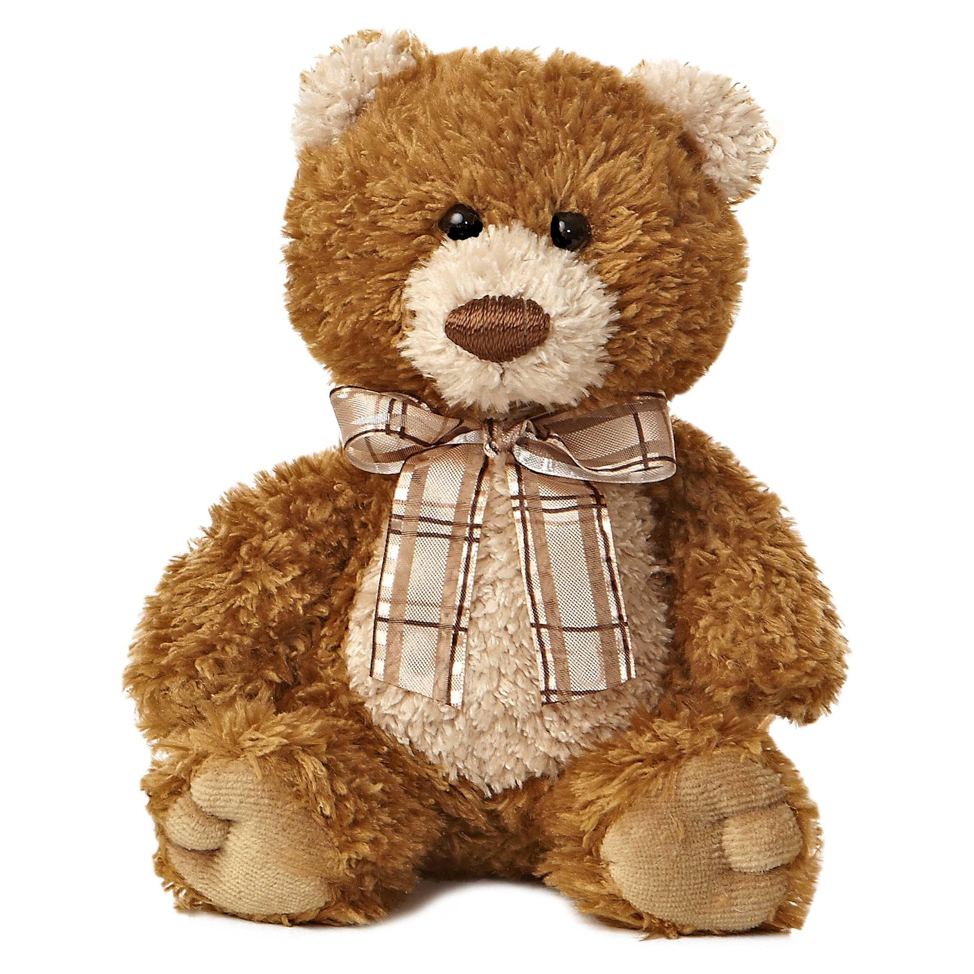 Aurora® Snuggly Bear Brown Sugar™ Stuffed Animal - Comforting Companion - Imaginative Play - 8 Inches