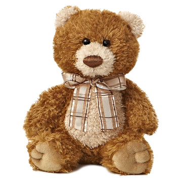 Aurora® Snuggly Bear Brown Sugar™ Stuffed Animal - Comforting Companion - Imaginative Play - 8 Inches