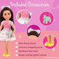 Glitter Girls By Battat - Shiny Flowers In Bloom Outfit -14' Doll Clothes– Toys, Clothes & Accessories For Girls 3-Year-Old & Up , Pink, Includes Dress (1)