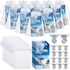 Inbagi 100 Sets Memorial Angel Pins Bulk Funeral Favors Includes 100 Angel Lapel Pin Brooches Dove Poem Cards Organza Bags Memor