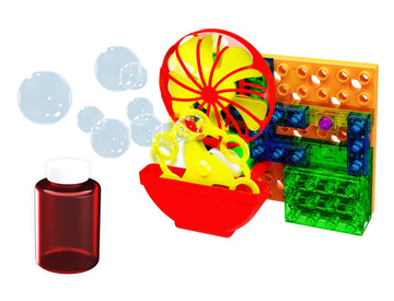 E-Blox Building Blocks Stem Circuit Kit, Build Your Own Bubble Machine, Bubble Solution Included, Great Science Project For Litt