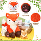 Hydren 5 Pcs Fox Plush Toy Set 14 Inch Mommy Fox Stuffed Animal With 4 Cute Plush Baby Foxes In Tummy Soft Cuddly Fox Plushies F