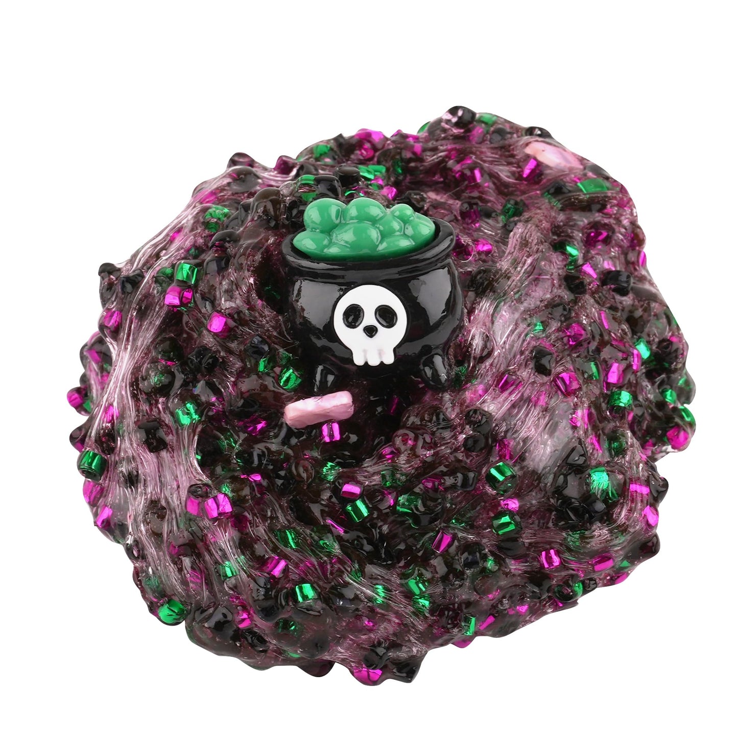 Green Purple Black Bingsu Slime, Non-Sticky Glimmer Crunchy Slime, Slime Party Favors For Kids, Slime Sensory Toys For Birthday