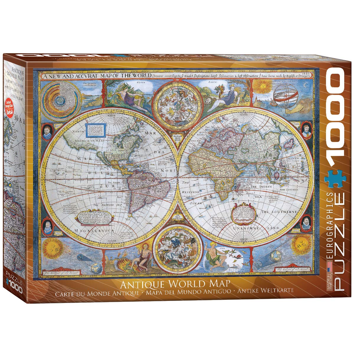 Eurographics New And Accurate Map Of The World Puzzle (1000-Piece), 6000-2006