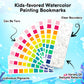 ROOCHKD Watercolor Painting Coloring Books Pocket Watercolor Paint Bookmarks, Mess Free Paint with Water Set, Travel Class Activ