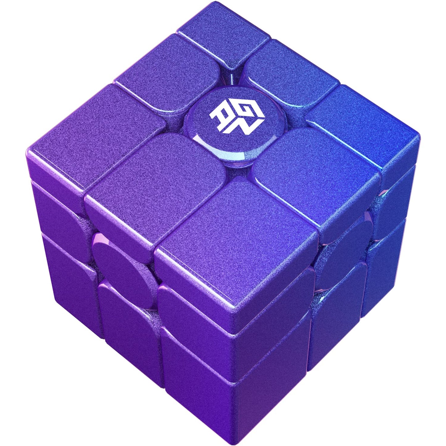 GAN MirrorM UV-Coated  3x3x3 Magnetic 48 Magnets Glitter Sparkle Mirror Speed Cube Puzzle Game Magnets Toys for Kids mature-themed Cuber  Corner Cutting  Solve by Shape  Purple