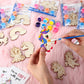 Leinuosen 28 Sets Unicorn Party Favors Wood Painting Craft Kits with Art Supplies and Inspirational Cards Thank You for Coming G