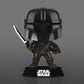 Pop Funko Star Wars Mandalorian With Darksaber (Chrome & Glow In The Dark), Exclusive