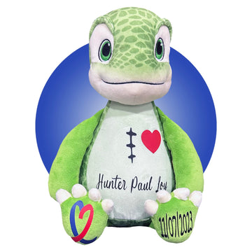 Heart Surgery Recovery Gifts For Kids - Surgery 17'' Personalized Green Dinosaur - Hospital Stay Gifts - Custom Scar Buddy - Hea