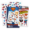 Superman Stickers & Tattoos Party Favor Pack Bundle ~ 75 Temporary Tattoos With Stickers (Superman Party Supplies)